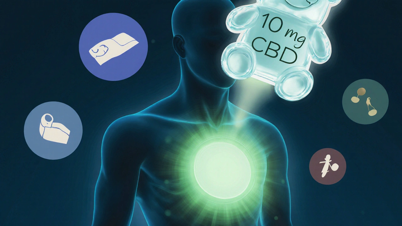 Eine menschliche Silhouette mit sanftem grünem Licht, symbolisiert CBD-Wohlbefinden ohne Drogenwirkung.