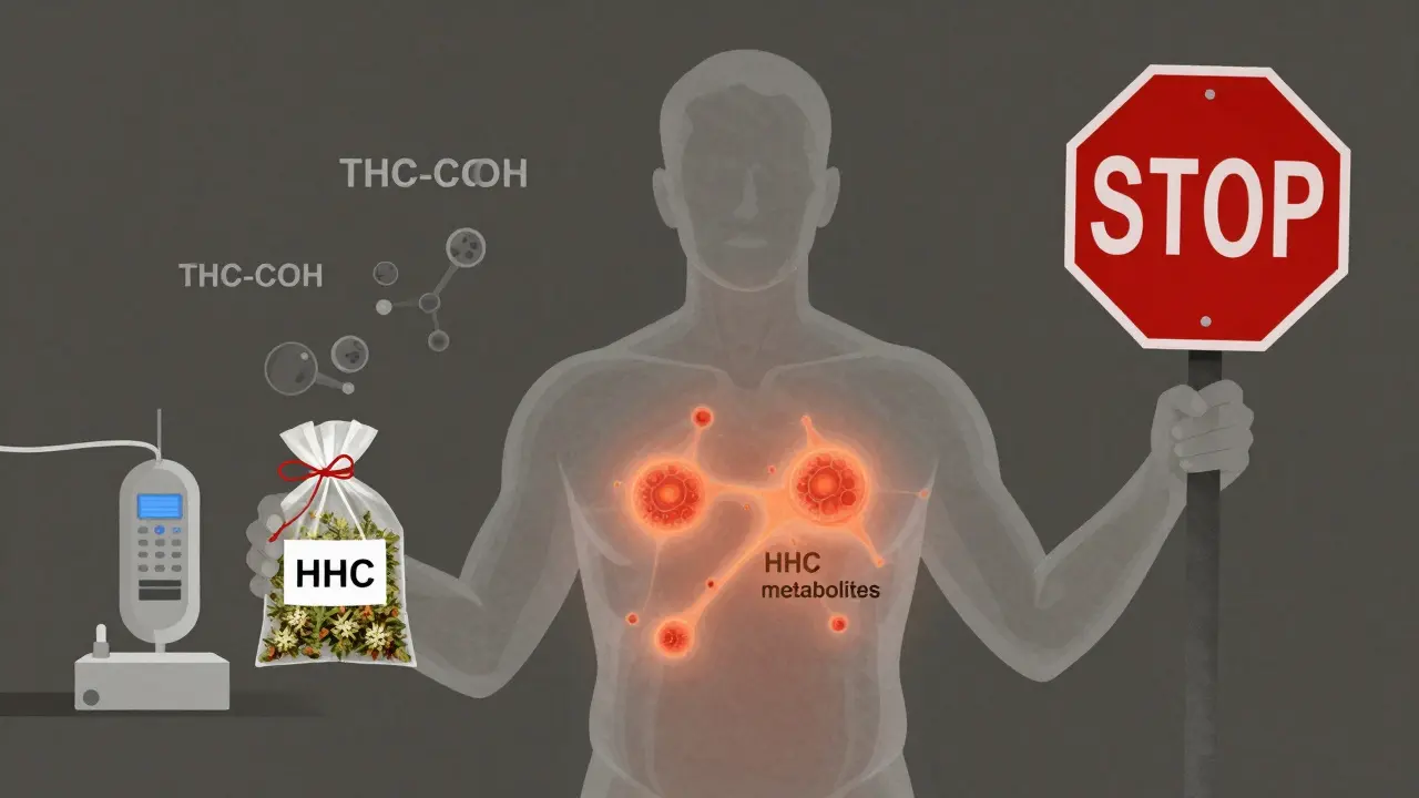 Durchsichtige menschliche Silhouette mit metabolischen Ablagerungen in Fettzellen, dargestellt als leuchtende Partikel.