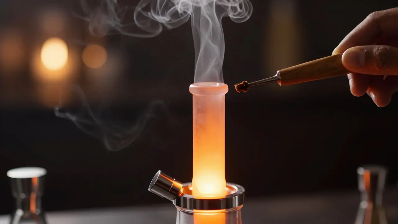 Dampfbildung beim Vaporisieren von Cannabiskonzentrat