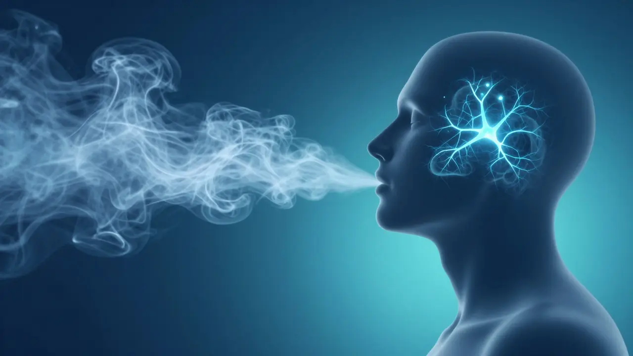 Abstrakte Darstellung von Entspannung und Klarheit durch CBD