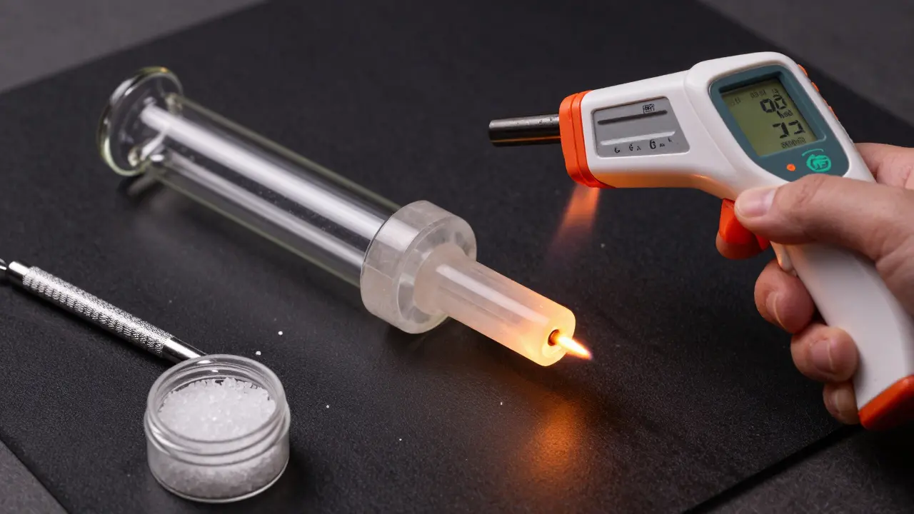 Dabbing-Ausrüstung mit Quarznail, Lötlampe und Werkzeugen