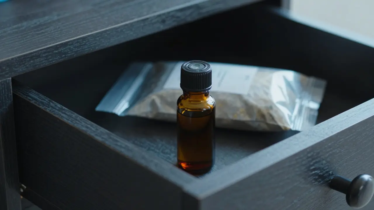 Glasbehälter mit Gummidichtung für die kühle, dunkle Lagerung von Shatter