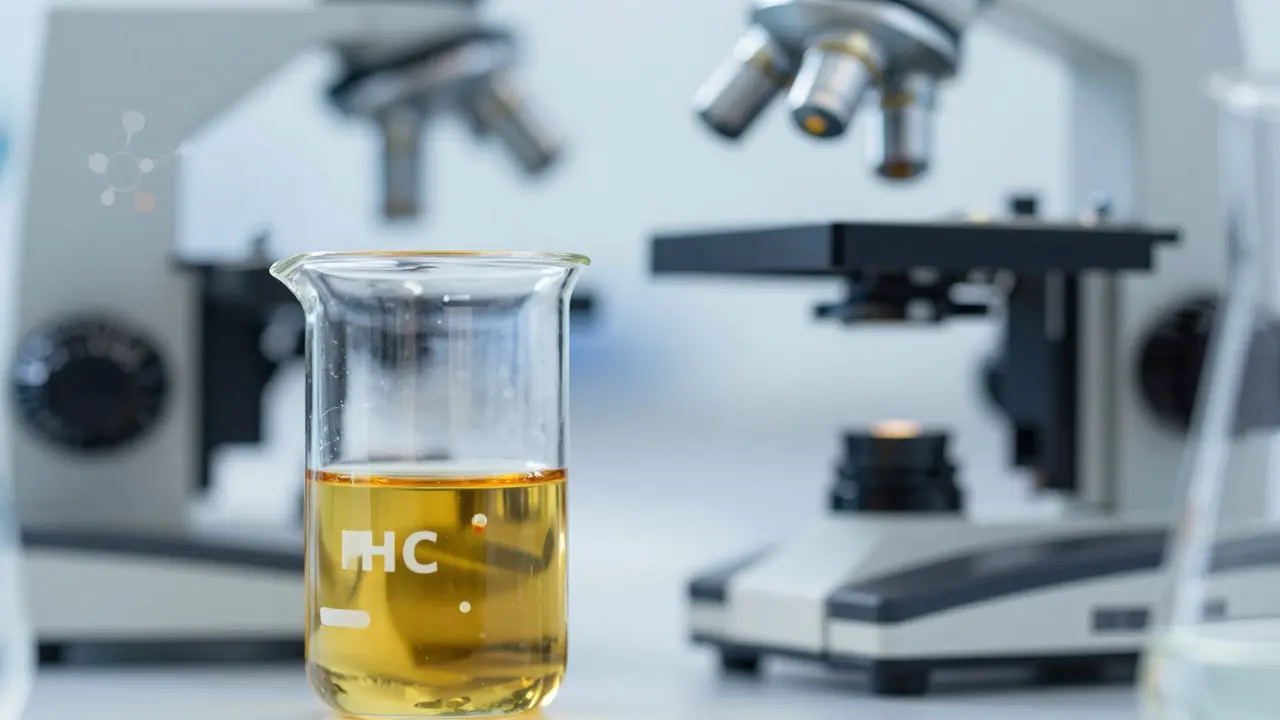 Laborprüfung von Vape-Öl mit Mikroskop für Qualitätssicherung