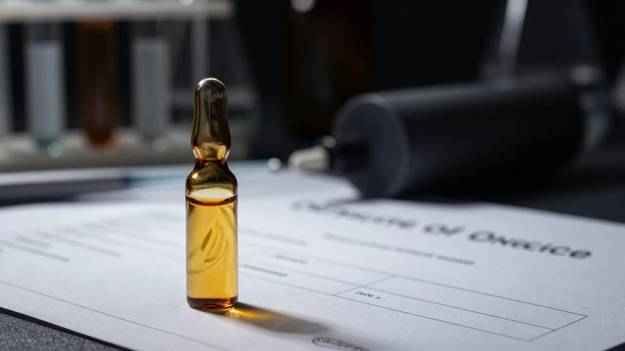 Labortestetes Cannabisöl neben unsicheren Produkten