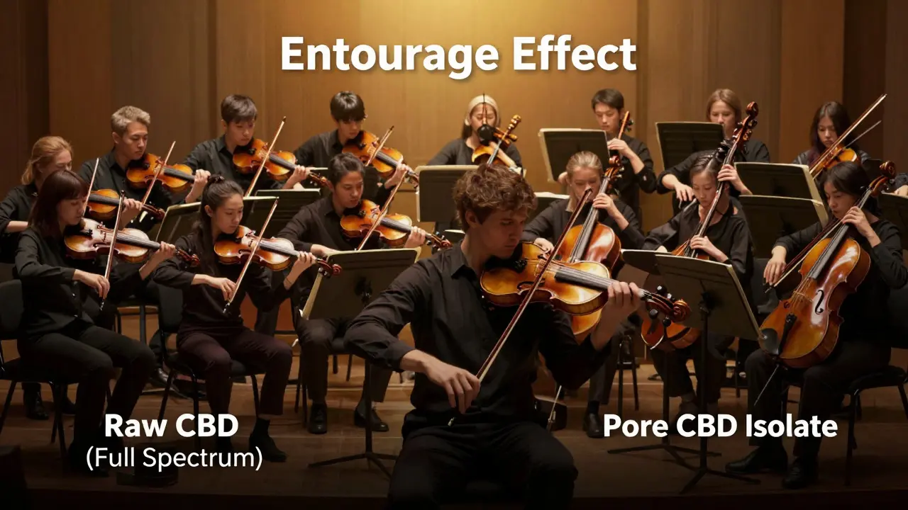 Orchester als Metapher für den Entourage-Effekt bei Vollspektrum-CBD